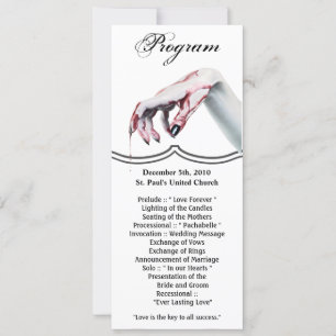 4x9,25 Programmkarten bvzombie blutblutleder vampi Einladung