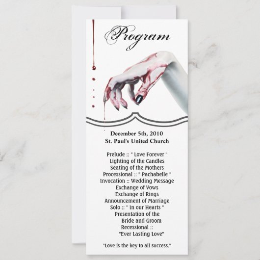 4x9.25 Programmkarten bvzombie blutzuckersenkendes Einladung (Vorderseite)