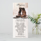 4x9.25 Programmkarten fördern rustikalen Western Einladung (Stehend Vorderseite)