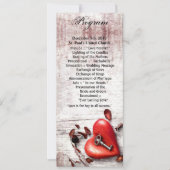 4x9.25 Programmkarten Länderschlüssel für mein Her Einladung (Vorderseite)