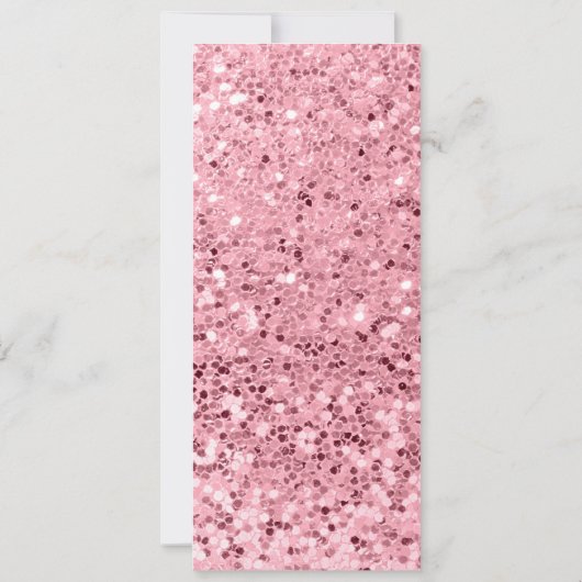 4x9,25 Rose-Programmkarten Gold-Glitzer Einladung (Rückseite)