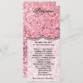 4x9,25 Rose-Programmkarten Gold-Glitzer Einladung (Vorne/Hinten)