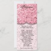 4x9,25 Rose-Programmkarten Gold-Glitzer Einladung (Vorderseite)