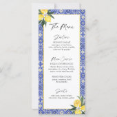 4x9" Amalfi Italienisches Brautparty "Blue Tile" (Vorderseite)