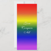 4x9 Gay Wedding LGBT Pride Metallic Paper Einladung (Rückseite)