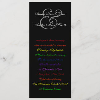 4x9 Gay Wedding LGBT Pride Metallic Paper Einladung