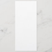 4x9 Hochzeitsprogramm - Schwarzer Damast und Orang Programm (Rückseite)