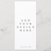 4x9" Menü oder Programm Benutzerdefinierter Entwur (Vorderseite)