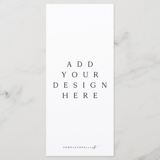 4x9" Menü oder Programm Benutzerdefinierter Entwur (Vorderseite)