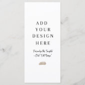 4x9" Menü oder Programm Benutzerdefinierter Entwur (Vorderseite)