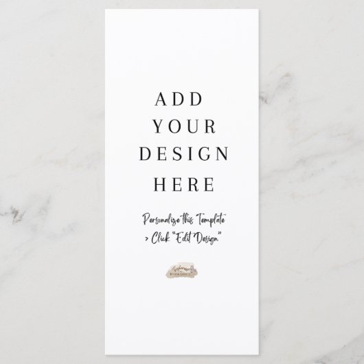 4x9" Menü oder Programm Benutzerdefinierter Entwur (Vorderseite)