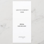 4x9" Menü- oder Programm-Druck Menükarte (Vorderseite)
