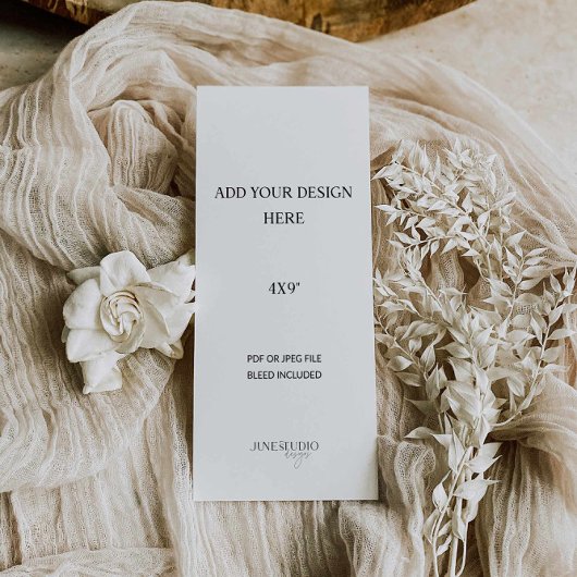 4x9" Menü oder Programmausdruck Menükarte