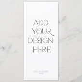 4x9" Menü oder Programmausdruck Menükarte (Vorderseite)