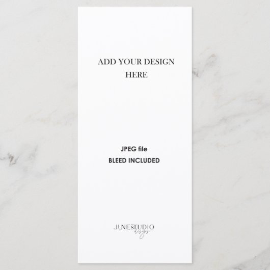 4x9" Menu or Program Printing  Menükarte (Vorderseite)