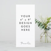 4x9" Vorlage für das Programmmenü (Stehend Vorderseite)