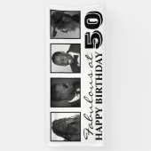 4x Foto Collage Alles Gute zum Geburtstag Banner (Vertikal)