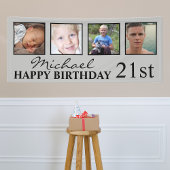 4x Foto Collage Happy Birthday Alter für ihn Banner