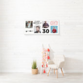 4x Foto Collage Lockdown Happy Birthday Banner (Insitu)