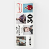 4x Foto Collage Lockdown Happy Birthday Banner (Vertikal)