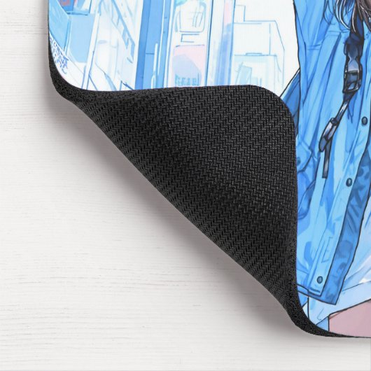 5万人記念マウスパッド Mouse pad｜寿司娘 GenerativeAI Mousepad (Ecke)