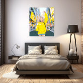 5万人達成に笑顔が溢れるJKアートパネル|寿司娘 GenerativeAI Leinwanddruck