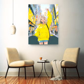 5万人達成に笑顔が溢れるJKアートパネル|寿司娘 GenerativeAI Leinwanddruck