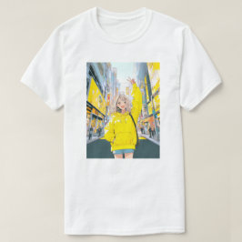 5万人達成に笑顔が溢れるJk Tシャツ|寿司娘 GenerativeAI T-Shirt