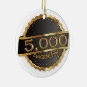 5000 FINDS GEOCACHING ACHIEVEMENT AWARD KERAMIK ORNAMENT (Rechts)