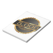 5000 FINDS GEOCACHING ACHIEVEMENT AWARD NOTIZBLOCK (Rotiert)