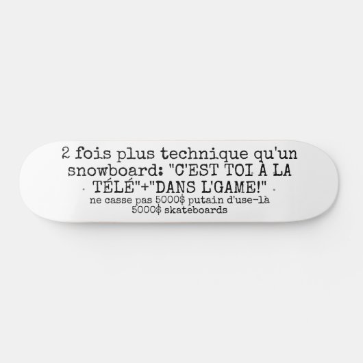 5000 $ SKATEBOARD (Horizontal)