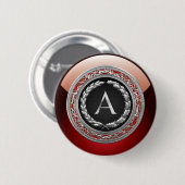 [500] "A" Vintage Silber-Monogramm Button (Vorne & Hinten)