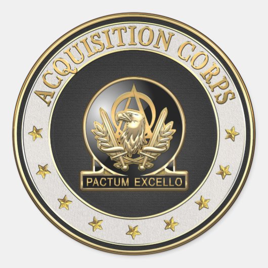 [500] Acquisition Corps (AAC) Regimentsinsignien Runder Aufkleber (Vorderseite)