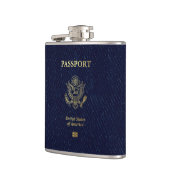 [500] American Passport Cover Flachmann (Links)