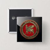 [500] Assyrian Winged Bull - Gold Lamassu Button (Vorne & Hinten)