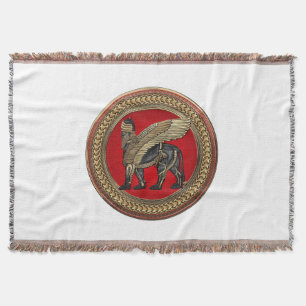 [500] Assyrian Winged Lion: Gold & Black Lamassu Decke