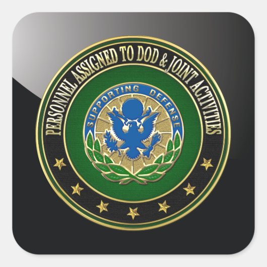 [500] DOD & Joint Activities DUI Special Edition Quadratischer Aufkleber (Vorderseite)