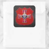 [500] Emblem der ukrainischen Luftwaffe Quadratischer Aufkleber (Tasche)