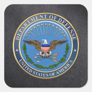 [500] Emblem des US-Verteidigungsministeriums (DOD Quadratischer Aufkleber