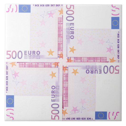 500 Euro-Muster Fliese (Vorderseite)