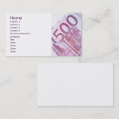 500 Euros Visitenkarte (Vorne/Hinten)