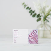 500 Euros Visitenkarte (Stehend Vorderseite)
