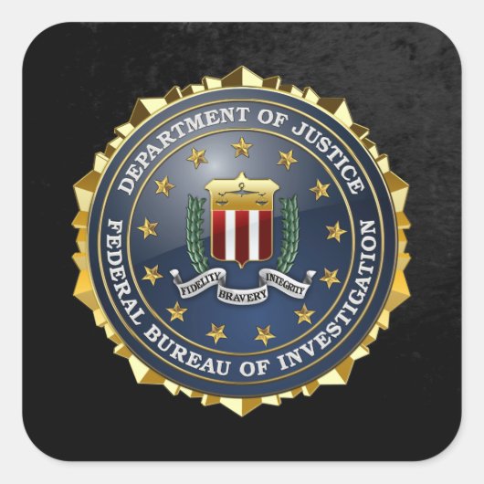 [500] FBI Special Edition Quadratischer Aufkleber (Vorderseite)