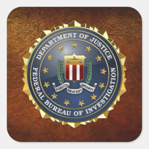 [500] FBI Special Edition Quadratischer Aufkleber