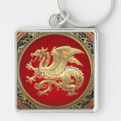 [500] Isländischer Drache, Landvættir [Gold] Schlüsselanhänger (Vorne)