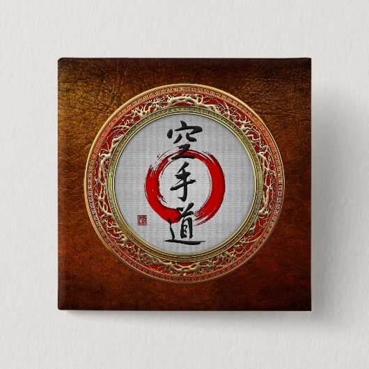 [500] Japanische Kalligraphie - Karate-do Button (Vorderseite)