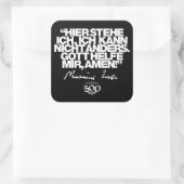 500. Jubiläumsreformation Luther Quote Sticker (Tasche)