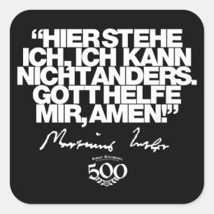 500. Jubiläumsreformation Luther Quote Sticker