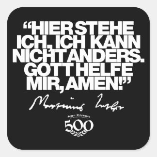 500. Jubiläumsreformation Luther Quote Sticker