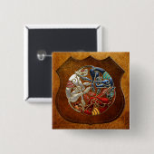 [500] keltische Heilige Kunst - Drei Hunde Button (Vorne & Hinten)